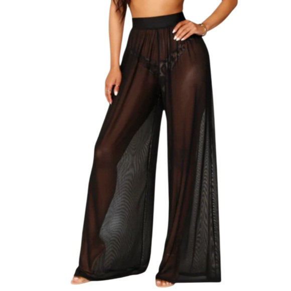 Fashion Nova Other - Fashion Nova See Through Cover Up Pant - Black Inseam 35